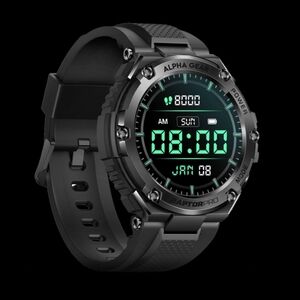 Military Raptor PRO Black Smartwatch With Smart Charger And Screen Protector